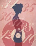 Illustration der biologischen Uhr der Frau vektor abbildung Illustration der biologischen Uhr der Frau vektor abbildung