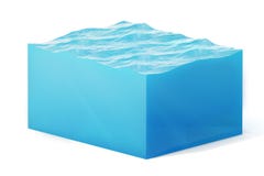 Illustration der Wiedergabe 3d des Querschnitts des Wasserwürfels lokalisiert auf Weiß mit Schatten lizenzfreie abbildung Illustration der Wiedergabe 3d des Querschnitts des Wasserwürfels lokalisiert auf Weiß mit Schatten lizenzfreie abbildung