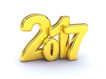 Illustration 2017 des Gold 3D lizenzfreie abbildung Illustration 2017 des Gold 3D lizenzfreie abbildung