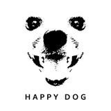 Illustration of face dog, happy animal logo for pet shop royalty free illustration Illustration of face dog, happy animal logo for pet shop royalty free illustration