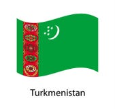 Illustration festive banner with state flag of The Republic of Turkmenistan. royalty free illustration Illustration festive banner with state flag of The Republic of Turkmenistan. royalty free illustration