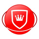 Illustration för sköldkronavektor, röd symbol Royaltyfri Fotografi Illustration för sköldkronavektor, röd symbol Royaltyfri Fotografi