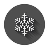 Illustration för snöflingasymbolsvektor i plan stil Arkivfoton Illustration för snöflingasymbolsvektor i plan stil Arkivfoton