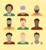 Royalty Free Stock Images: Cartoon young man with beard and glasses