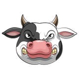 Head of an angry cow stock illustration Head of an angry cow stock illustration