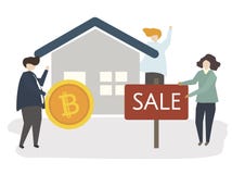 Illustration of a house on sale royalty free illustration Illustration of a house on sale royalty free illustration