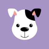 illustration mignonne de crabot Chiot blanc et noir illustration libre de droits illustration mignonne de crabot Chiot blanc et noir illustration libre de droits
