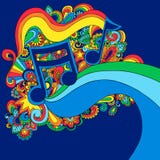 illustration music note psychedelic vector απεικόνιση αποθεμάτων illustration music note psychedelic vector απεικόνιση αποθεμάτων