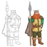 Illustration noire et blanche de vecteur de bande dessinée de Viking ou de chevalier illustration de vecteur Illustration noire et blanche de vecteur de bande dessinée de Viking ou de chevalier illustration de vecteur