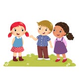 Illustration Of A Boy Introducing His Friend To The Girl Stock Image Illustration Of A Boy Introducing His Friend To The Girl Stock Image