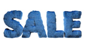 Illustration pelucheuse bleue des lettres 3d de fourrure de vente illustration libre de droits Illustration pelucheuse bleue des lettres 3d de fourrure de vente illustration libre de droits