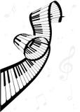 Illustration of a piano and music notes royalty free illustration Illustration of a piano and music notes royalty free illustration