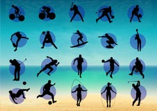 Illustration represents pictogram of varied sports, several games. Ideal for sports and institutional materials stock illustration Illustration represents pictogram of varied sports, several games. Ideal for sports and institutional materials stock illustration