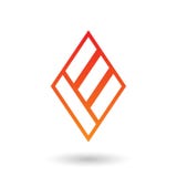 Illustration rouge et orange de vecteur de Diamond Shaped Letter E illustration libre de droits Illustration rouge et orange de vecteur de Diamond Shaped Letter E illustration libre de droits