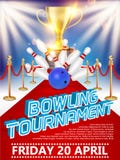 Illustration réaliste de vecteur d'affiche de tournoi de bowling illustration libre de droits Illustration réaliste de vecteur d'affiche de tournoi de bowling illustration libre de droits