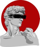 Illustration of sculpture. David. Michelangelo. vector illustration Illustration of sculpture. David. Michelangelo. vector illustration