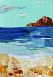 Illustration of sea landscape with turquoise sky royalty free illustration Illustration of sea landscape with turquoise sky royalty free illustration