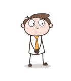 Illustration silencieuse effrayée de Standing Pose Vector d'agent d'assurance illustration stock Illustration silencieuse effrayée de Standing Pose Vector d'agent d'assurance illustration stock