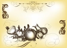 Illustration tirée par la main de vecteur avec des légumes illustration stock Illustration tirée par la main de vecteur avec des légumes illustration stock
