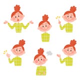 Illustration of various facial expressions of a woman stock illustration Illustration of various facial expressions of a woman stock illustration
