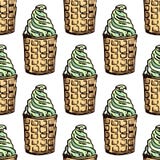 Illustration von Bonbons Sortierte Eiscreme Glücklicher Feiertag Nahtloses Muster lizenzfreie abbildung Illustration von Bonbons Sortierte Eiscreme Glücklicher Feiertag Nahtloses Muster lizenzfreie abbildung