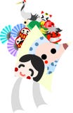 The illustration which is usable in the letter of New Years greetings (Kite) royalty free illustration The illustration which is usable in the letter of New Years greetings (Kite) royalty free illustration