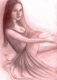 Illustration of a woman royalty free illustration Illustration of a woman royalty free illustration