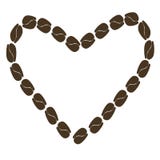 Illustrationszusammenfassungsherz von Kaffeebohnen vektor abbildung Illustrationszusammenfassungsherz von Kaffeebohnen vektor abbildung