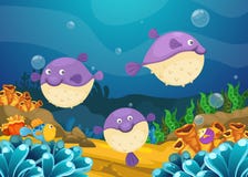 Illustrazione del fondo subacqueo del mare royalty illustrazione gratis Illustrazione del fondo subacqueo del mare royalty illustrazione gratis