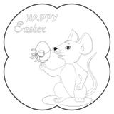 Illustrazione del topo che tiene l'uovo nella festività della resurrezione affinchè bambini decorino la progettazione di carta royalty illustrazione gratis Illustrazione del topo che tiene l'uovo nella festività della resurrezione affinchè bambini decorino la progettazione di carta royalty illustrazione gratis