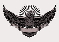Illustrazione dell'emblema con l'aquila illustrazione di stock Illustrazione dell'emblema con l'aquila illustrazione di stock