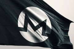 Illustrazione della bandiera 3d di Monero XMR illustrazione vettoriale Illustrazione della bandiera 3d di Monero XMR illustrazione vettoriale