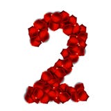 Illustrazione di Rose Petals Realistic Number Vector royalty illustrazione gratis Illustrazione di Rose Petals Realistic Number Vector royalty illustrazione gratis