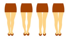 Illustrazione di vettore con differenti forme delle gambe delle donne illustrazione di stock Illustrazione di vettore con differenti forme delle gambe delle donne illustrazione di stock