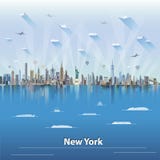 illustrazione di vettore dell'orizzonte di New York illustrazione di stock illustrazione di vettore dell'orizzonte di New York illustrazione di stock