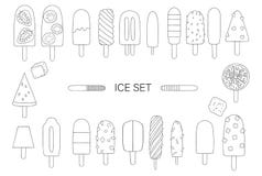 Illustrazione di vettore di gelato in bianco e nero royalty illustrazione gratis Illustrazione di vettore di gelato in bianco e nero royalty illustrazione gratis