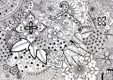 Illustrazione disegnata a mano del libro da colorare adulto illustrazione vettoriale Illustrazione disegnata a mano del libro da colorare adulto illustrazione vettoriale