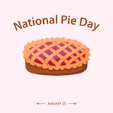 Illustrazione nazionale di vettore di giorno della torta, stile piano illustrazione di stock Illustrazione nazionale di vettore di giorno della torta, stile piano illustrazione di stock