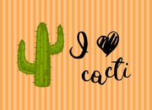Illustrazione orizzontale di vettore con il cactus selvaggio del deserto illustrazione di stock Illustrazione orizzontale di vettore con il cactus selvaggio del deserto illustrazione di stock
