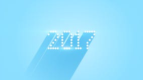 Illustrazione piana di stile del segno di Pixelated 2017 illustrazione vettoriale Illustrazione piana di stile del segno di Pixelated 2017 illustrazione vettoriale