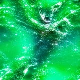 Iluminación abstracta del fractal del líquido verde ilustración del vector Iluminación abstracta del fractal del líquido verde ilustración del vector
