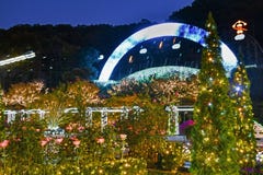 Iluminação 2018 do inverno do parque da flor de Ashikaga imagem de stock royalty free Iluminação 2018 do inverno do parque da flor de Ashikaga imagem de stock royalty free