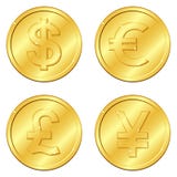 Ilustración del vector Sistema de monedas de oro con 4 monedas importantes Libra esterlina del dólar, del euro, Yuan o yenes viru ilustración del vector Ilustración del vector Sistema de monedas de oro con 4 monedas importantes Libra esterlina del dólar, del euro, Yuan o yenes viru ilustración del vector