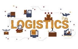 Ilustracja logistyki formułuje pojęcie royalty ilustracja Ilustracja logistyki formułuje pojęcie royalty ilustracja