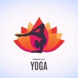 Ilustracja robi asana dla Międzynarodowego joga dnia na 21st Czerwu kobieta ilustracji Ilustracja robi asana dla Międzynarodowego joga dnia na 21st Czerwu kobieta ilustracji