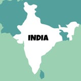 Ilustracja szczeg??owa mapa India royalty ilustracja Ilustracja szczeg??owa mapa India royalty ilustracja