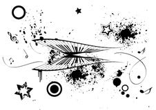 ilustracyjna grunge muzyka zauważa pianino ilustracji ilustracyjna grunge muzyka zauważa pianino ilustracji