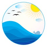 ilustracyjny loga morza lato ilustracyjny loga morza lato