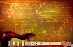Ilustração abstrata do vetor da guitarra elétrica do fundo do som do vintage do grunge ilustração royalty free Ilustração abstrata do vetor da guitarra elétrica do fundo do som do vintage do grunge ilustração royalty free