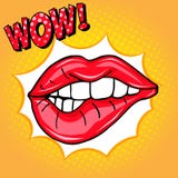 Ilustração da rotulação do pop art com bordos ilustração royalty free Ilustração da rotulação do pop art com bordos ilustração royalty free